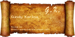 Gundy Karina névjegykártya